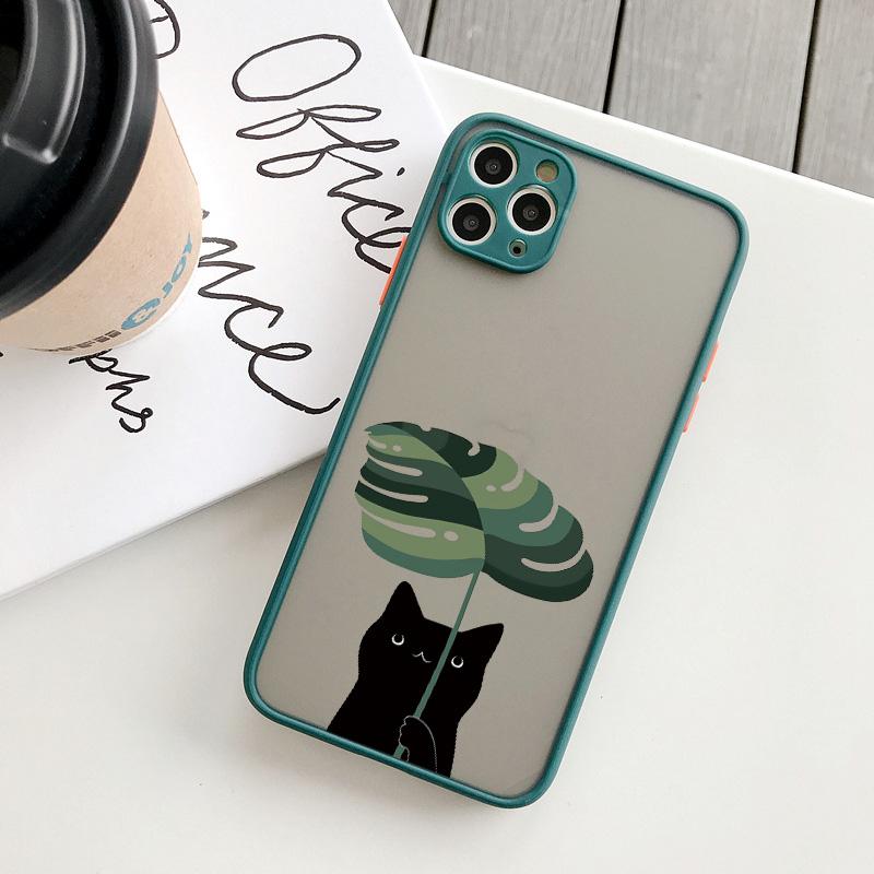 

Retro Banana Leaves Animal Cats Phone Case for iphone 15 11 12 13 14 Pro Max X XS MAX XR 6s 7 8 Plus SE2 Back Shockproof Cover iphone 12mini