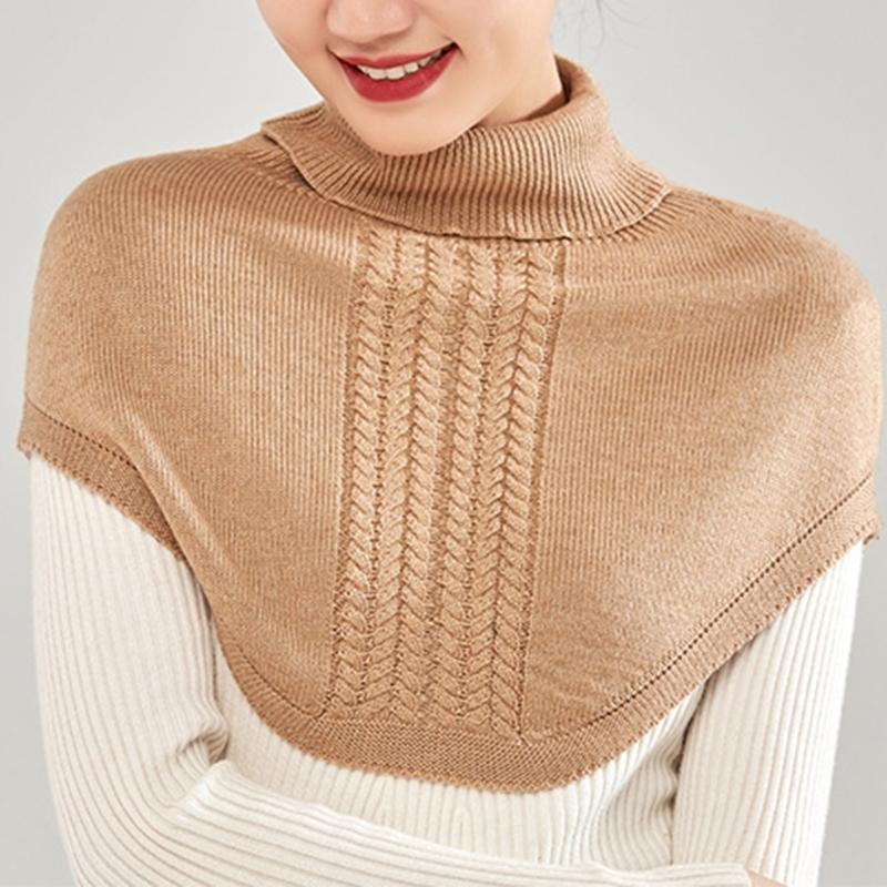 Scarf Shawl For Women Winter False Collar Scarfs for Women Neck Wrap Men Women Turtleneck Collar Scarf Knitted Elastic