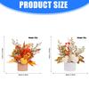 Tabletop Autumn Centerpieces Realistic Pumpkins With Realistic Maple Leaf Arrangement And Wheat Stalks Display