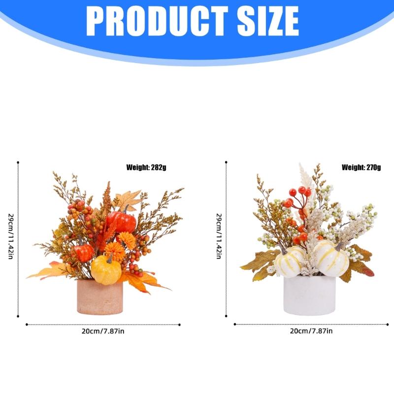 Tabletop Autumn Centerpieces Realistic Pumpkins With Realistic Maple Leaf Arrangement And Wheat Stalks Display