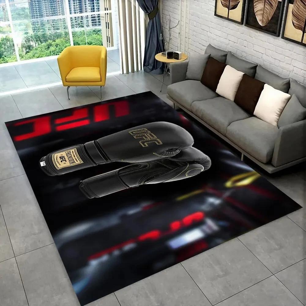 3D Boxing Gloves Boxer Fight Area Rug Large,Carpet Rug for Living Room Bedroom Sofa Doormat Decoration,Kids Non-slip Floor Mat