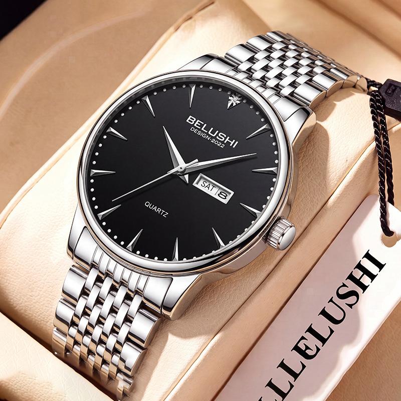 Business High Quality Men Watch Sport Quartz Man Wristwatch Waterproof Date Week Stainless Steel Fashion gift for Men 's Watch