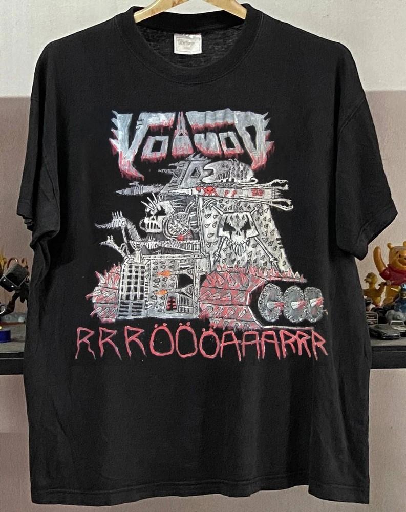 Перепечатка группы Voivod Редкий дизайн Черная футболка Футболка с коротким рукавом S-5XL Унисекс футболка XXL