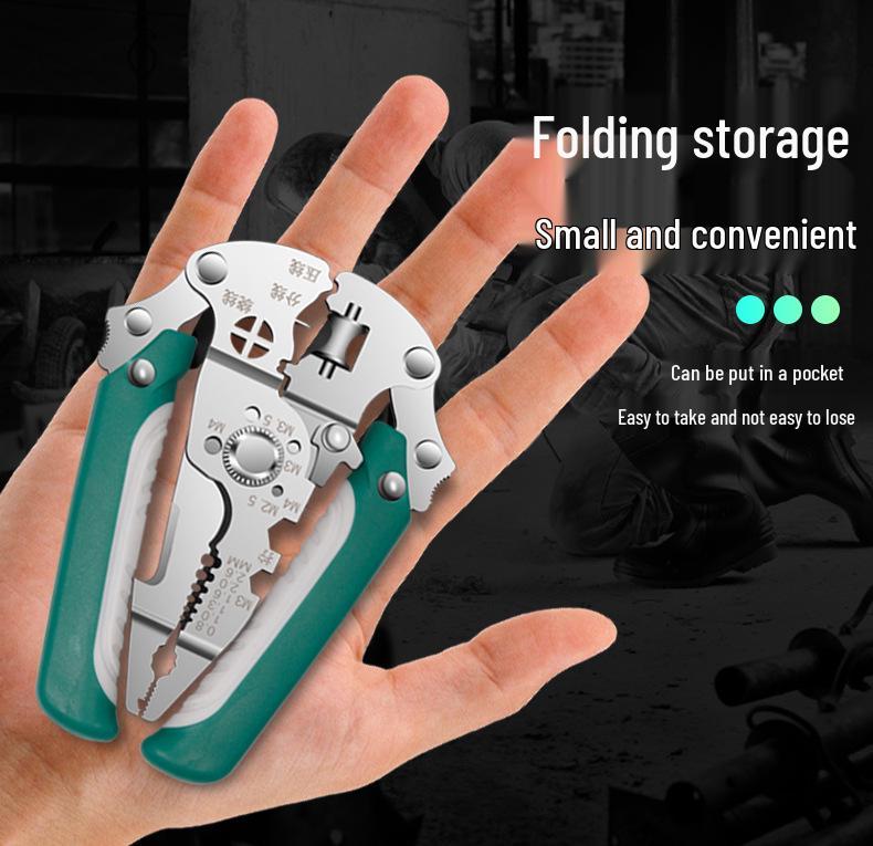 Electrician's 26-in-1 Multifunctional Tool: Wire Stripper & Foldable Screwdriver