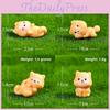 Shiba Inu Baby Resin Figurine With Tucking Sitting Pose For Kids Gift Decor