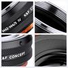 New Concept Lens Mount Adapter Manual M42 Mount Lens to Micro Four Thirds Matte Infinity Focusing K&F M42-M4/3 IV, Focus, Mount, Finish,