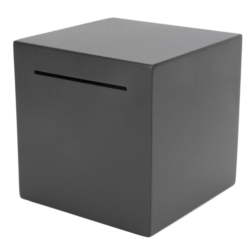 Stainless Steel Piggy Bank Drop Resistant Large Capacity Simple Design Money Bank Money Saving Box