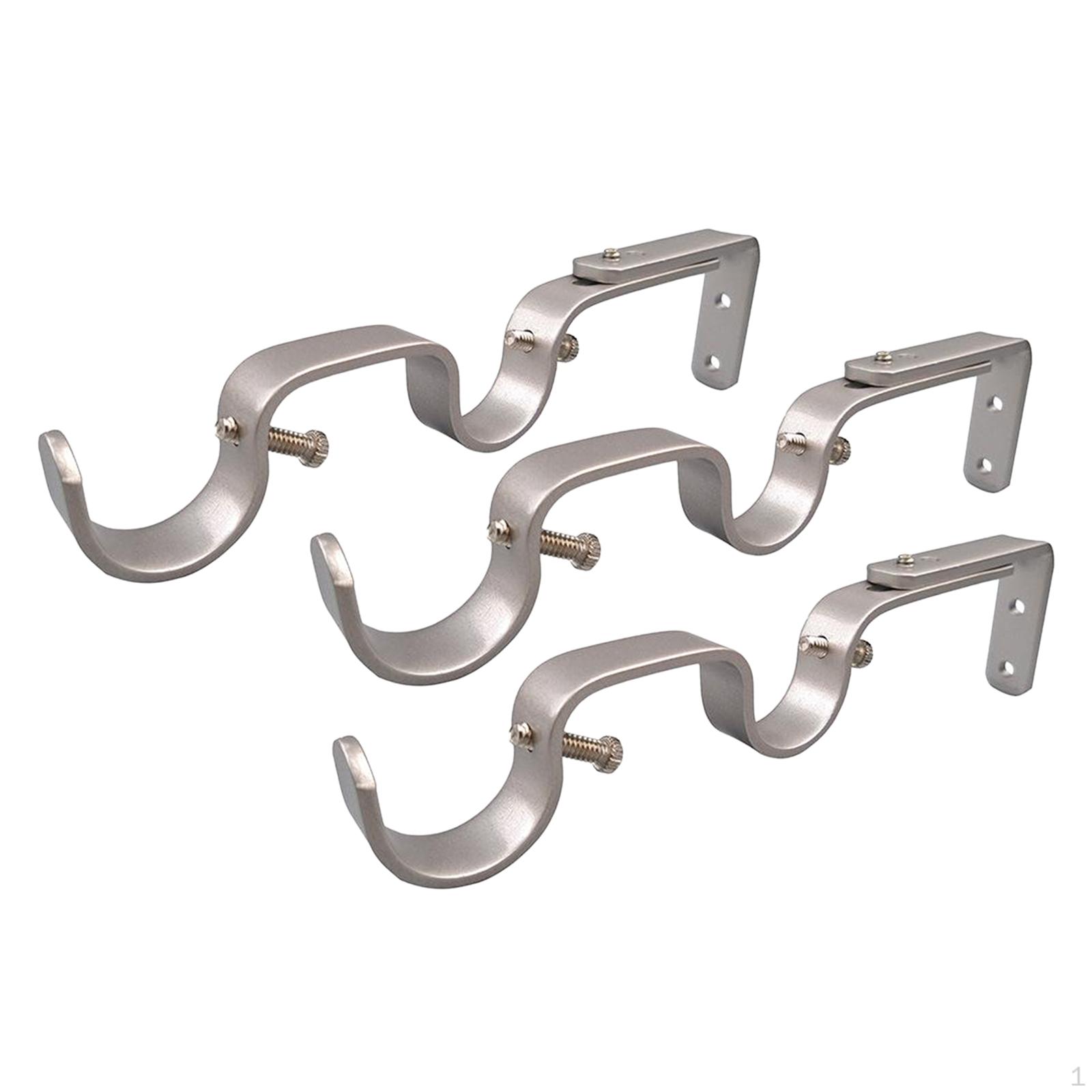 Кронштейн держателя карниза для окна серебряный