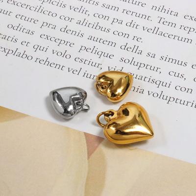 Simple Wind Multi-Specification Three-Dimensional Glossy Love Peach Heart Pendant Jewelry Necklace Earrings