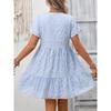 2026 Summer New Women's V-neck Loose Casual Short-sleeve Plaid Dress