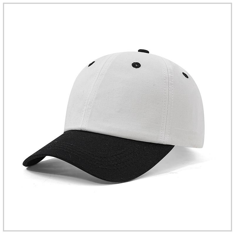 Customized Printed Children Pure Cotton Color Blocked Baseball Caps Breathable Soft Top Outdoor Sports Duck Tongue Hats For Kid