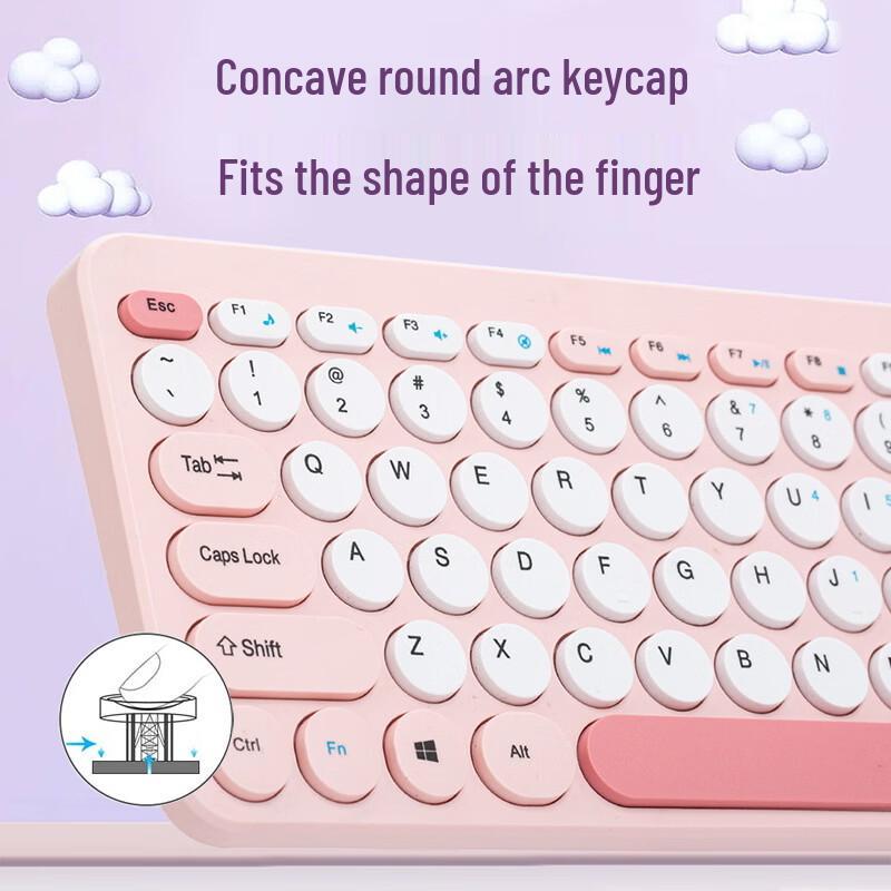 OLOEY K09 Macaron Wireless Keyboard and Mouse Set