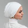 Solide Baumwolle Modal Jersey Hijabs Für Muslimische Frauen Turban Schlauchmützen Elastische Basis Innenmütze Kopfbedeckung Damenhauben Hüte