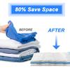 12PCS Compression Bags Travel Reusable Roll Up Vacuum Storage Bags Space Saving Packing Bags for Suitcases Organizer
