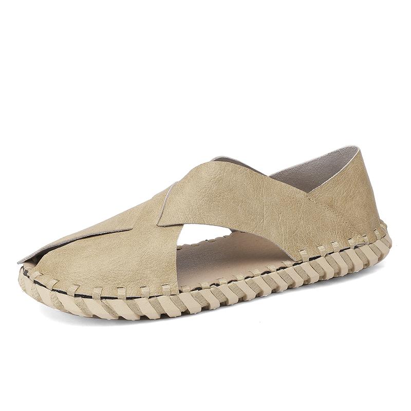 Fashion 2025 Mens Summer Sandals Athletic Beach Slides Shoes Handmade Outdoor Versatile Comfy Sandals Mens Hiking Sandals Size 39-44