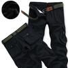 Men's Winter Thick Warm Cargo Pants Casual Fleece Pockets Plus Velvet Trouser Fashion Loose Baggy Jogger Worker Male Pants Plus Size 40 No Belt