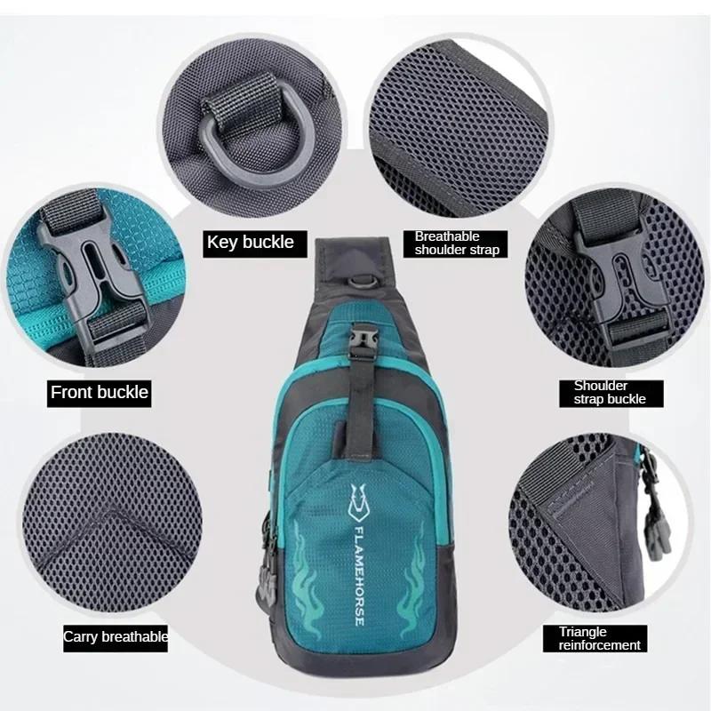 Travel Sports Running Cycling Daypack Men Sling Backpack Chest Crossbody Gym Bags Waterproof Lightweight Chest Bag Shoulder Bag