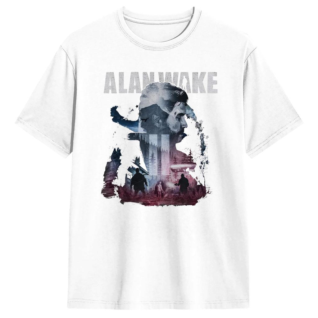 Magliette per Coppia Magliette Alan Wake alla Moda Fresche Magliette Estive Abbigliamento Vintage in Cotone Regalo