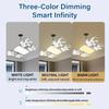 E27 2-in-1 Ceiling Fan Light with Remote 85-265V 50W 3-Speed 3-Color Car Drone Style Dimming Fan Light for Home Room Decoration