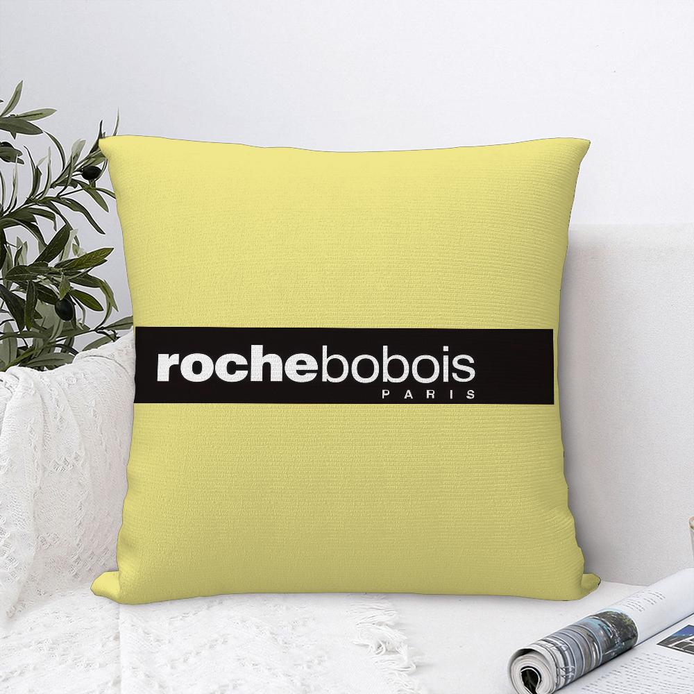 R-Roches Mode B-Bobois Kissenbezug Sofa Dekorativ Zuhause Doppelseitiger Druck Plüsch Quadratische Dekokissenbezüge Kissen Dekor