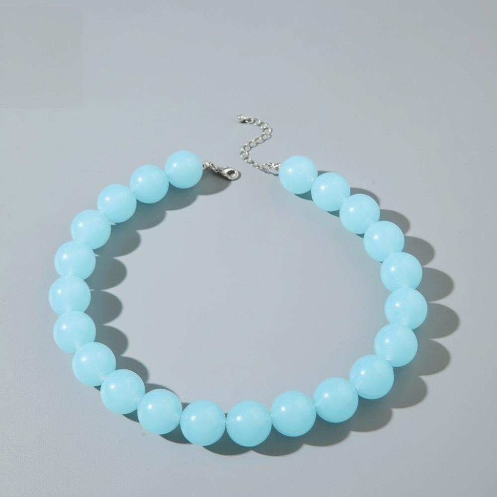 Elegant Bohemia Bead Necklace Exaggerated Round Necklace Fashion Colourful Choker  Women Fashion