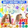 6 BUC/spirală Decorațiune Suspendată Decorațiune Suspendată Creativă Decorațiune Suspendată în Tavan Paiete DIY Recuzită Nuntă Petrecere de Ziua de Naștere