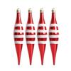 4 Pcs Christmas Painted Pendant Set Cone-shaped Holiday Decorations Hanging Pendants Tree Balls Ornaments Set For Home Party
