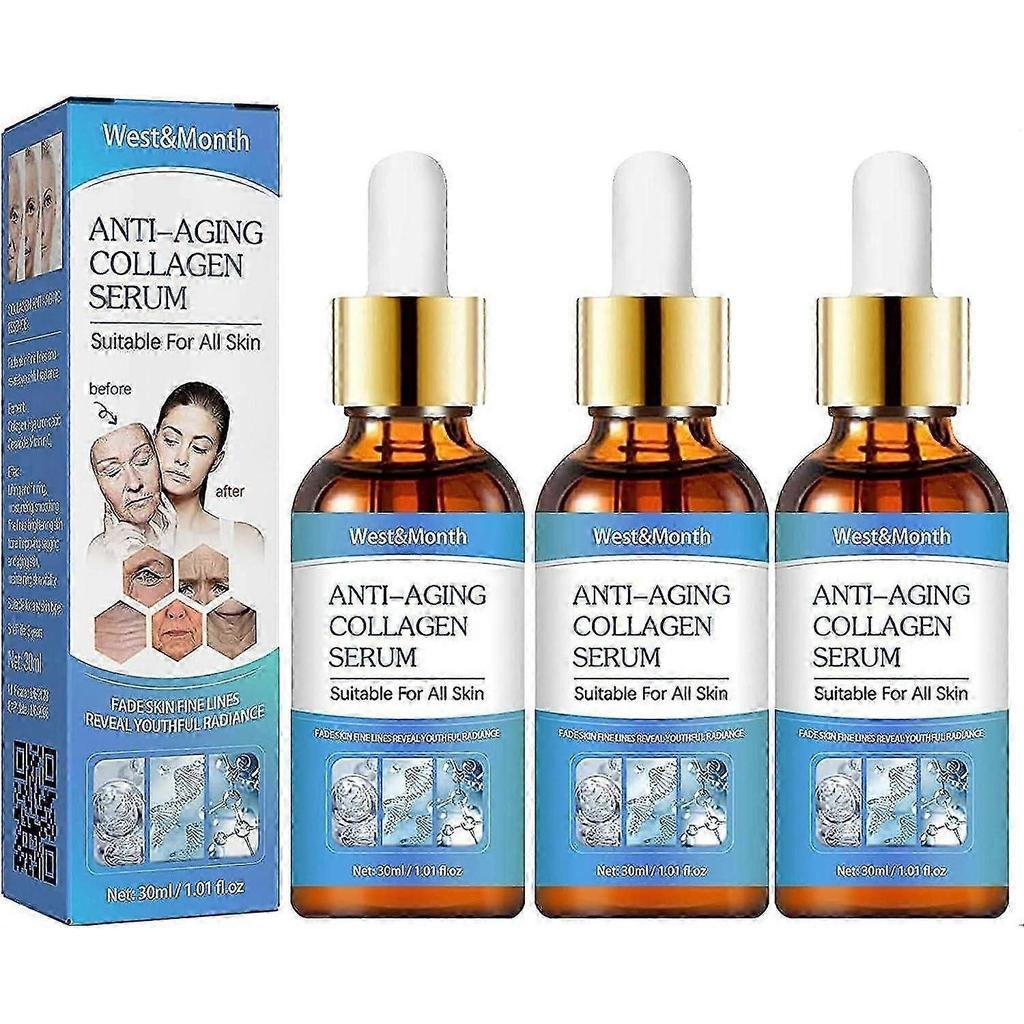 3 szt. Serum Przeciwstarzeniowe,Botoxlux Serum do Twarzy Kolagenowe Serum Przeciwzmarszczkowe dla Kobiet i Mężczyzn,Esencja Wygładzająca Drobne Zmarszczki