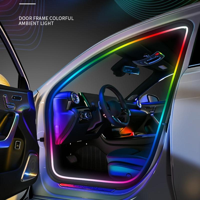 Strong Acrylic Construction Car Interior Mood Light LED with Sound Responsive Music Rhythm Control for Travel