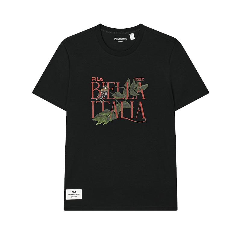 

Fila X Rousseau Однотонная Минималистичный Логотип Футболка с Коротким Рукавом Мужские Топы Черный F11M448102FBK