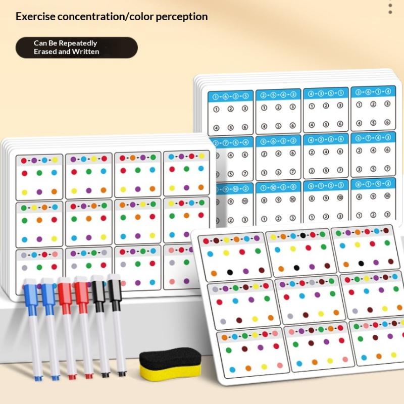 1 Set Children'S Gift Visual Tracking Focus And Attention Training Card Color And Number Recognition Ideal Memory Improvement