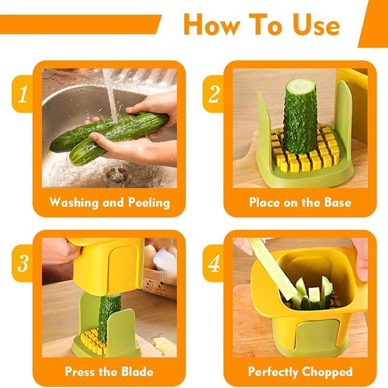 Multifunctional Vegetable Chopper Onion Dicing Artifact French Fries Slicer Kitchen Gadget Cucumber Potato Slicer Kitchen Tools