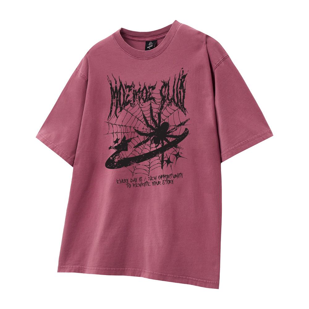 MOZMOZ [Set] Graphic Pigment Oversized Short Sleeve T-Shirt Part04