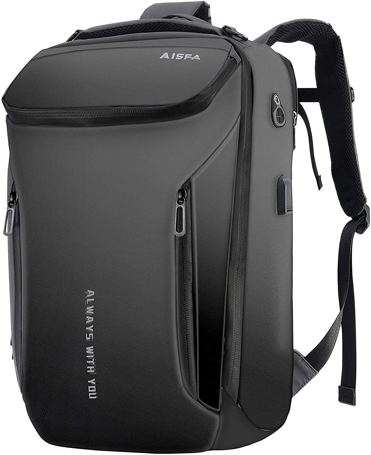 

AISFA Laptop Large 30L USB A4 Multiple for Student and School Men s Backpack, 17-inch Backpack, Capacity, Capacity, Charging, Waterproof, Unisex,
