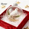 Collectible Bird Glass Ornaments Nature Faux Crystal Ornament Handmade 3D Warmth And Meaning Set Clear Plastic Christmas Ball Holiday Decor Loved One