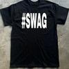 #SWAG T-shirt Grafica 100% Cotone Y2K Divertente Meme Streetwear Tee Nero S-4XL