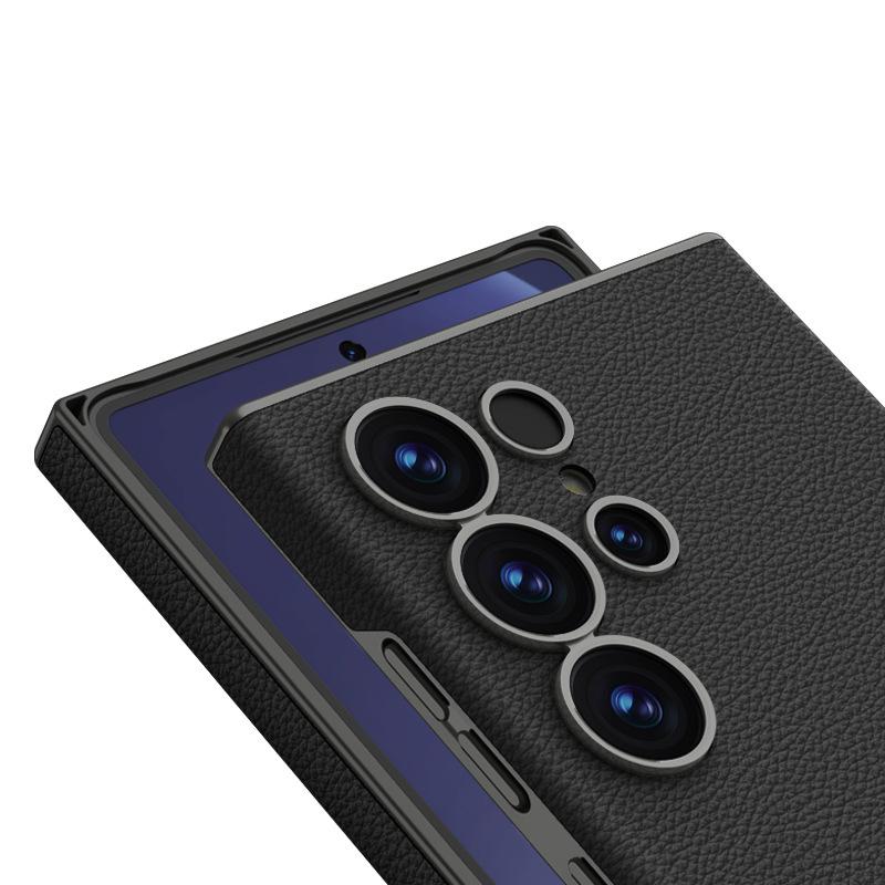 Vhodné pro pouzdro na mobilní telefon Samsung S25U S25u Kůže Senzorická kůže Plný okraj Zakřivený skořepina Proti pádu Tenké