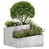 Garden Planter Silver 60 X 60 X 50 Cm Galvanized Steel