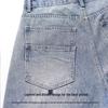 Mark Fairwhale Men's Starry Rhinestone Loose Wide-Leg Straight Jeans