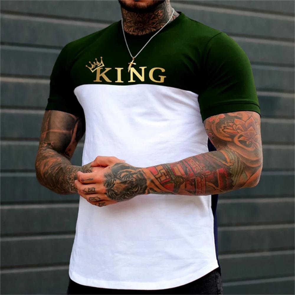 Men's Short Sleeve Crew Neck T-Shirt Trend Retro Hip Hop Style Short Sleeve Y2K Top Top Men's Oversized Men Short Sleeve T-Shirt