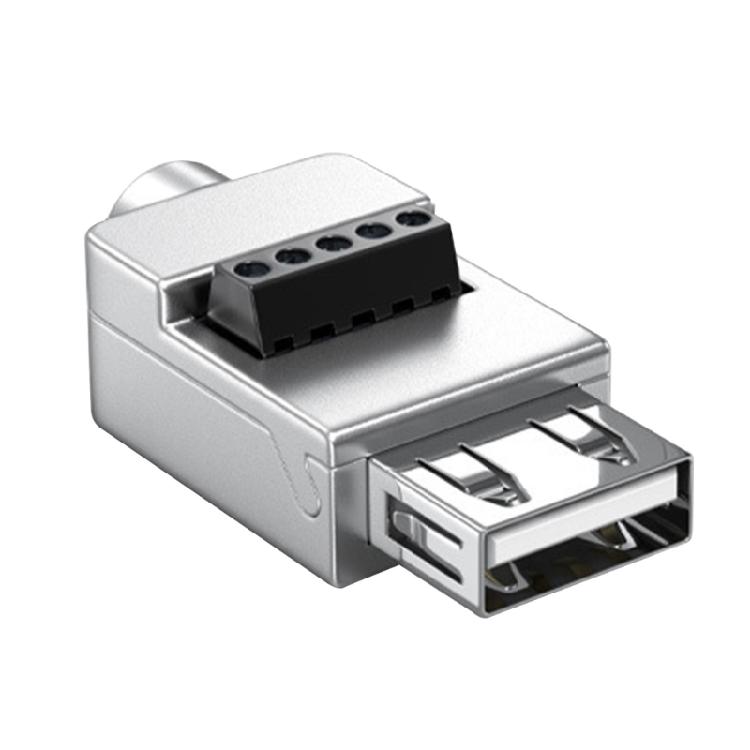 Разъем блока винтовых клемм USB 2.0 Беспаечный штекер с винтовыми клеммами Портативный адаптер Разъем-конвертер