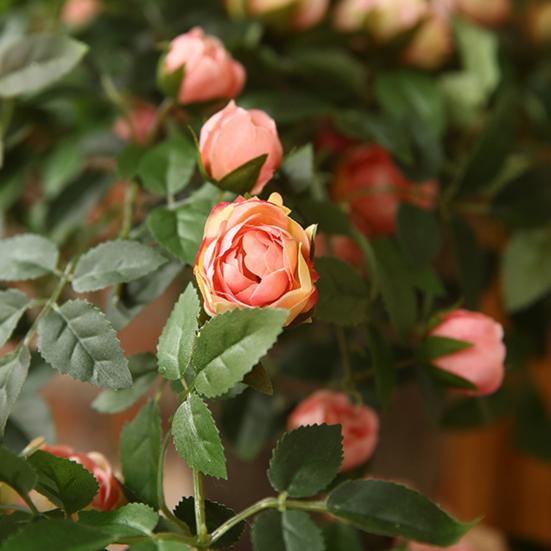 Floare simulată Trandafir realist de lungă durată, floare artificială din mătase artificială, decorare pentru nuntă