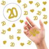INNORU Number 20 Confetti Gold Glitter, Happy 20th Birthday Table Confetti, Twenty Years Paper Scatter, 20th Anniversary Cheers To 20 Years Party
