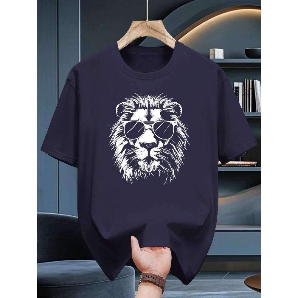 Men Summer Trendy Loose T-shirt Pure Cotton Soft Texture Suitable for Daily Sporty Outfits Simple