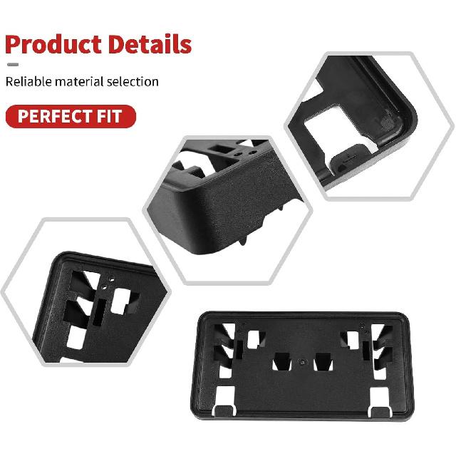 Front License Plate Holder Compatible with 2021 2022 2023 Ford F150, Outside Front License Plate Bracket Exterior Accessories(Black)(NOT fit 2024