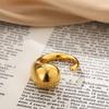 18K exaggerated ring, water drop knot, open ring, knotted irregular geometric decorative ring, index finger ring.