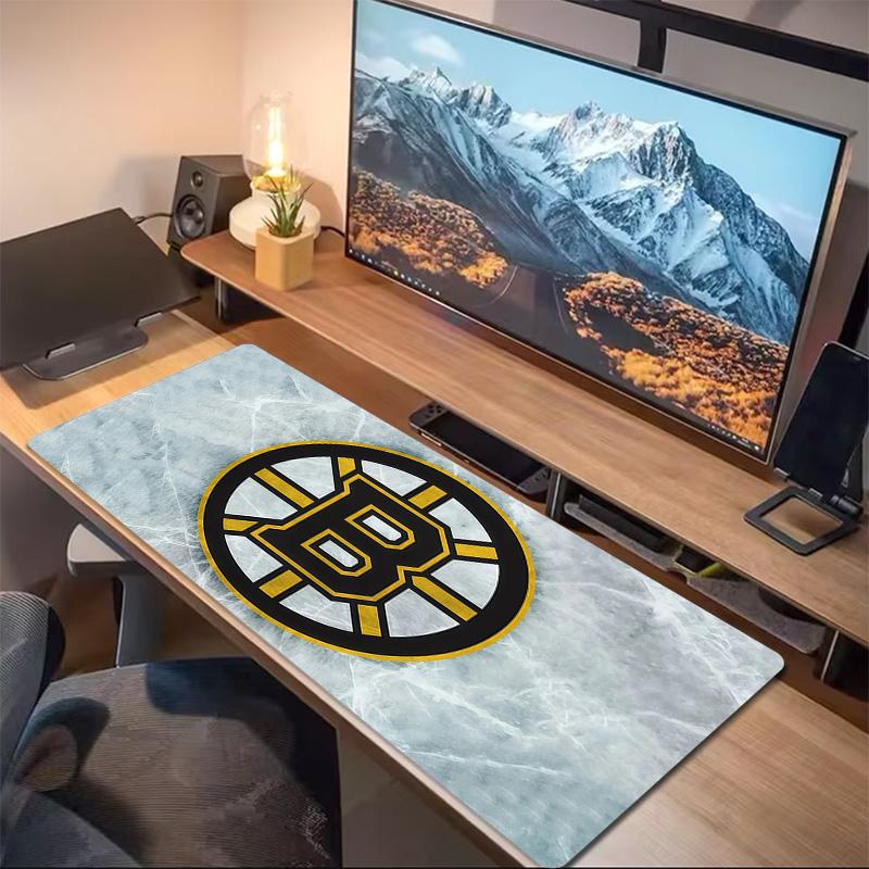 Boston Bruins2 Print Cushion Non-slip Laptop Tablet Big Mousepad XXL Mat Mini PC Playmat With Lock edge