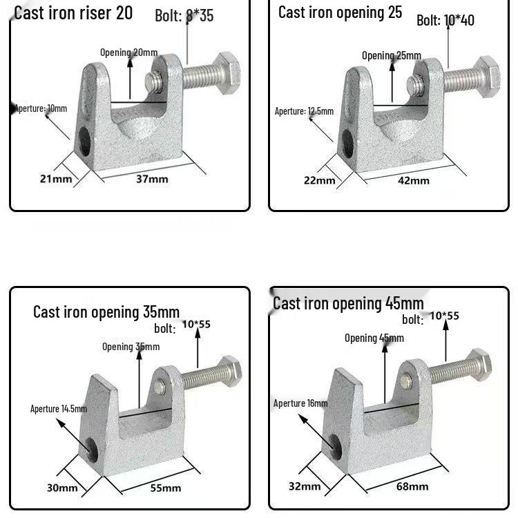 Galvanized Cast Iron Tiger Tooth C-Channel I-Beam Pipe Clamp