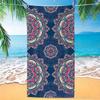 Boho Tribal Beach Towel Geometric Print Microfiber Quick Dry Bath Towel Beach Blanket
