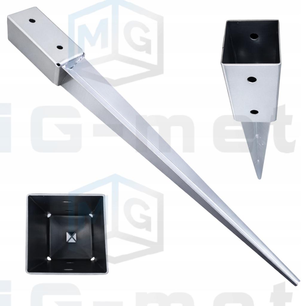 4X Post Base Hitch Anchor 45X45X600Mm Strong Bracket 4.5X4.5X60Cm